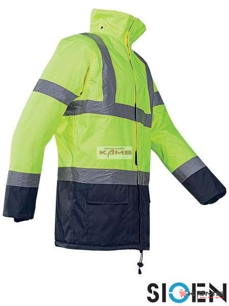 SI-MURON - zimowa odblaskowa kurtka przeciwdeszczowa, odpinany kaptur, klejone szwy - L-2XL.
