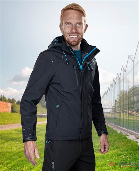 SOFTSHELL 4TECH H9315 Ardon - modna ocieplana funkcjonalna kurtka z wysokiej jakości materiału, czarna - S-3XL.