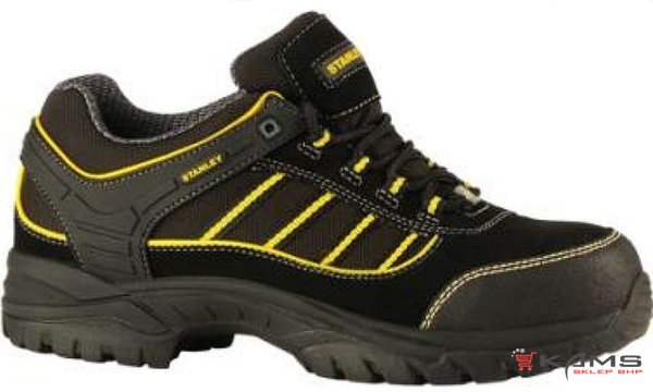 STANLEY BLACK ROCK S1P - skórzane bezpieczne półbuty, robocze z podnoskiem, METAL FREE, olejoodoodporne - 41,46,47.