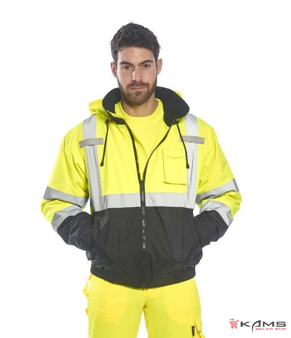S364 - Bluza ostrzegawcza dwukolorowa z wypinaną podpinką - S-5XL.