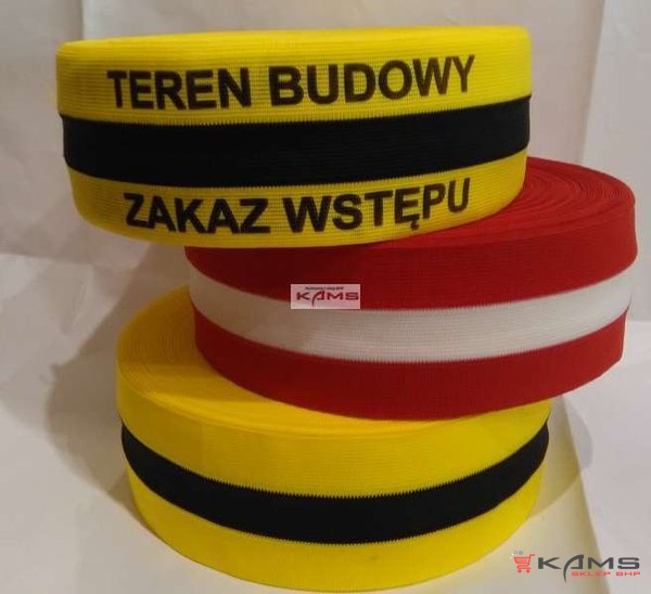 Taśma LDC 100 m - budowlana taśma ostrzegawcza z materiału bez jak i z nadrukiem - 2 kolory