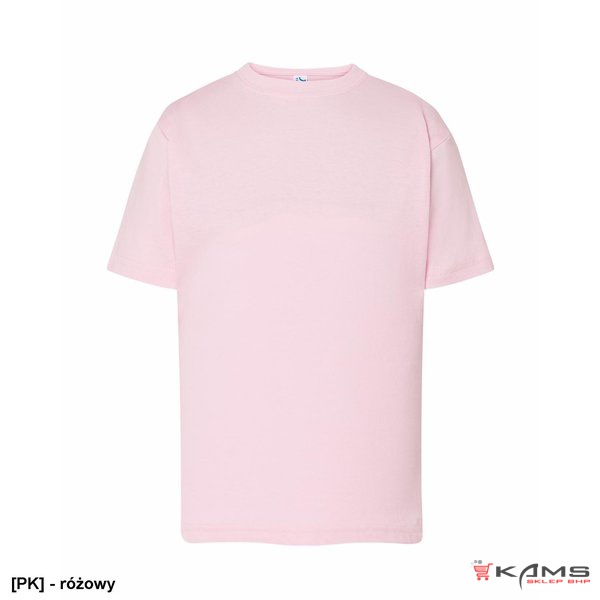 T-shirt JHK TSRK 150 - dziecięca/młodzieżowa z krótkim rękawem wzmocniony lycrą ściągacz, 100% bawełna, 155g - 34 kolory.