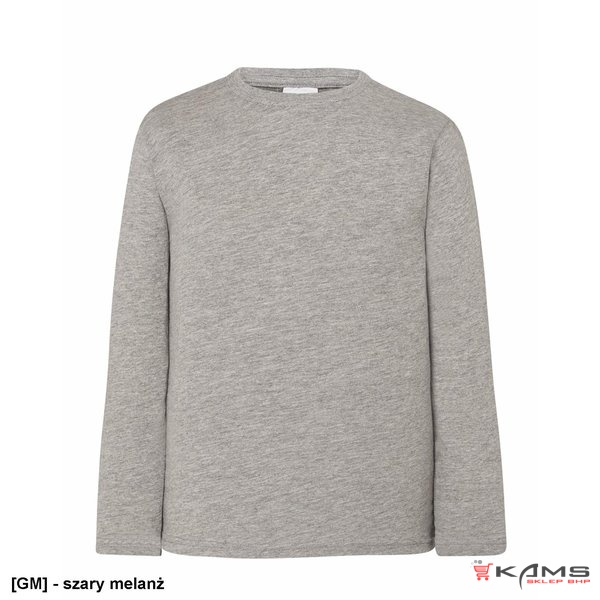 T-shirt KID LS JHK TSRK 150 - dziecięca/młodzieżowa z długim rękawem wzmocniony lycrą ściągacz, 100% bawełna, 150-155g - 8 kolorów.