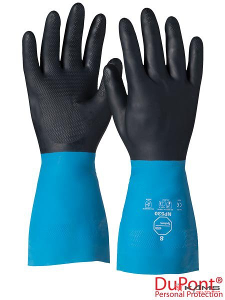 TYCH-GLO-NP530 BG- rękawice Tychem ® NP530, neoprenowe na naturalnej gumie, wytłaczana część chwytna - 9,10,11.