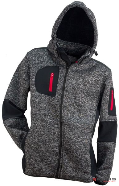 URG-W18-12 - BLUZA OCIEPLANA Z KAPTUREM, 4 KIESZENIE - M-2XL.