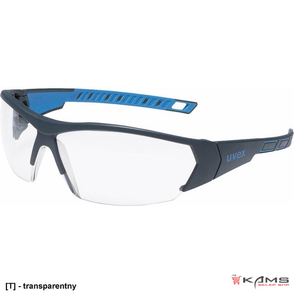 UX-OO-WORKS - szaro/stalowe okulary ochronne, filtr UV 400, niezaparowująca powłoka, klasa optyczna 1.