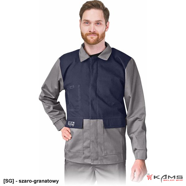 WELD-J - Bluza trudnopalna dla spawaczy, antyelektrostatyczna, 99% bawełna - M-3XL.