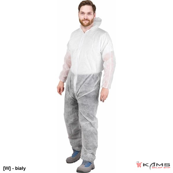 YES-KOM - kombinezon malarski 100% polipropylen 30 g/m², suwak, kkaptur, rękawy i nogawki gumka - S - 3XL.