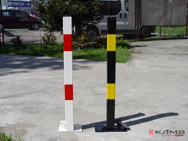 BLOKADA PARKINGOWA 'SŁUPEK NA KŁÓDKĘ' MALOWANA (01) - 72 cm.