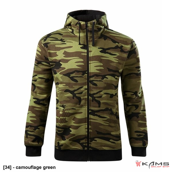 Camo Zipper C19 - ADLER - Bluza męska, 300 g/m², 65 % bawełna, 35 % poliester - 3 kolory - S-3XL