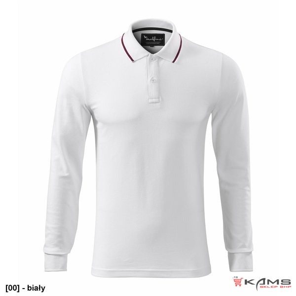 Contrast Stripe LS 258 - ADLER - Koszulka polo męska, 200 g/m² - 5 kolorów - S-3XL