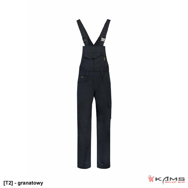 Dungaree Overall Industrial T66 - ADLER - Spodnie robocze ogrodniczki unisex, 245 g/m², 35 % bawełna, 65 % poliester - 3 kolory - S-2XL