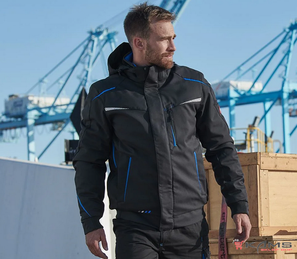 e.s.motion 2020 - męska kurtka zimowa softshell, wodoodporna, wiatroszczelna i oddychająca dzięki mebranie dryplexx® - czarna WYPRZEDAŻ - 3XL.