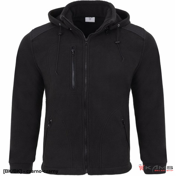 FLRA 340 BUS HOOD PREMIUM - bluza polarowa z odpinanym kapturem 350-360 g/m2 - 5 kolorów - XS-5XL.