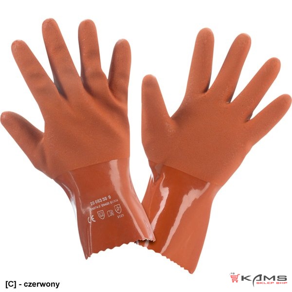 HW-REDGRIP - Rękawice ochronne PVC. - 7-11