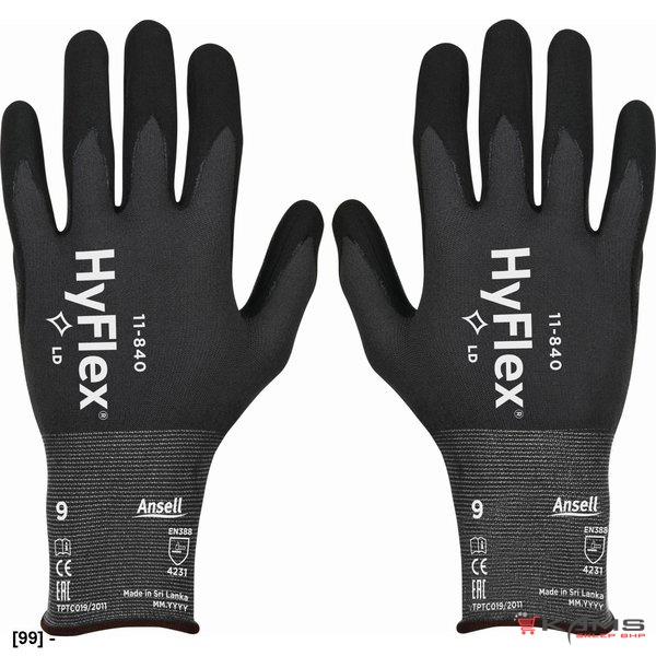 HYFLEX 11-840 - rękawice mechaniczne powlekane - 6-11