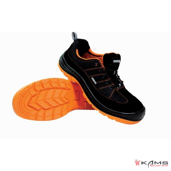 LIGHT S1 SRC - bardzo lekki półbut roboczy, skóra zamsz, nosek stalowa wkładka, otwory wentylacyjne, siateczka, antystatyczne, antypoślizgowe, olejoodporne, odblask - 40-46.