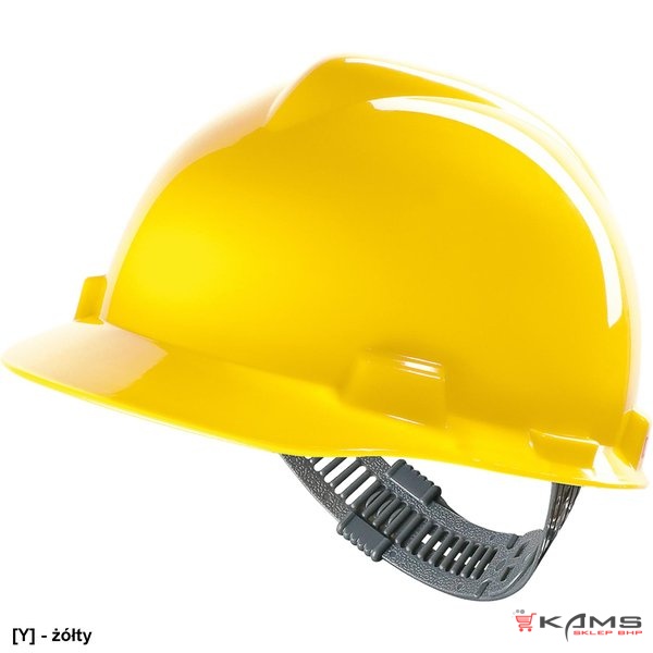 MSA-KAS-VG-V - Hełm V-GARD wykonany z tworzywa HDPE z regulacją Push-Key. - 3 kolory - 52-64