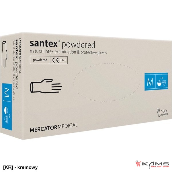 RMM-LATSANTEX - Rękawice lateksowe diagnostyczne, santex® powdered (smooth) - S-XL