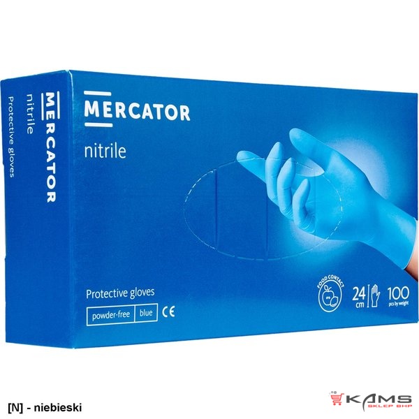 RMM-NITRILE - Rękawice nitrylowe w kolorze niebieskim - bezpudrowe - S-XL