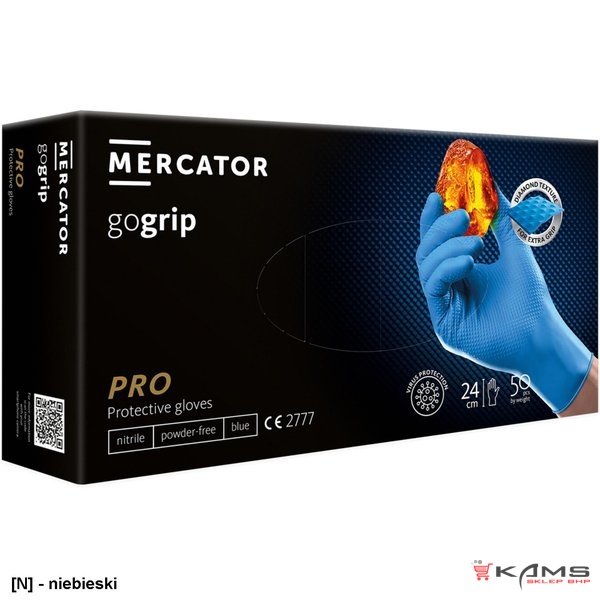 RMM-PGRIPGO - Rękawice nitrylowe gospodarcze i ochronne - bezpudrowe - 2 kolory - S-2XL
