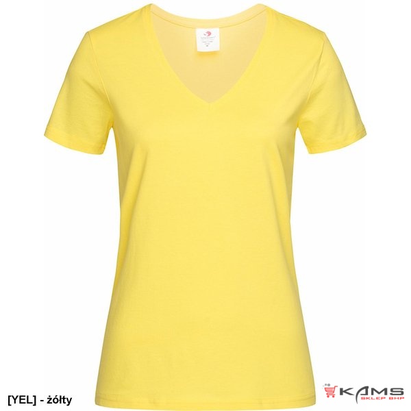 SST2700 - T-shirt damski V-neck - 12 kolorów - S-2XL
