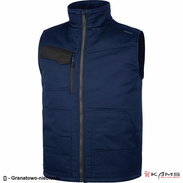 STOCKTON3 - kamizelka MACH, 9 KIESZENI, pikowana 65% poliester, 35% bawełna, 245 g/m² - 3 kolory - S-3XL.