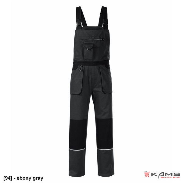 Woody W02 - ADLER - Spodnie robocze ogrodniczki męskie, 270 g/m², 100 % bawełna - 2 kolory - 52/54-48/50