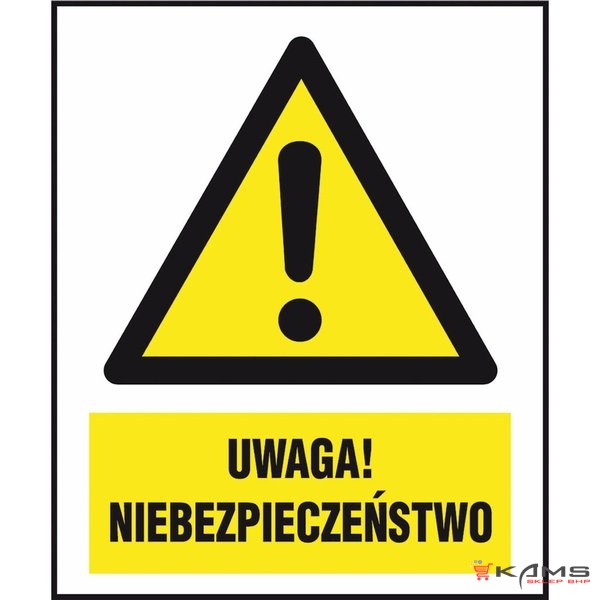 Z-156CH - Znak ostrzegawczy dla materiałów niebezpiecznych „Uwaga! Niebezpieczeństwo” - 220x300