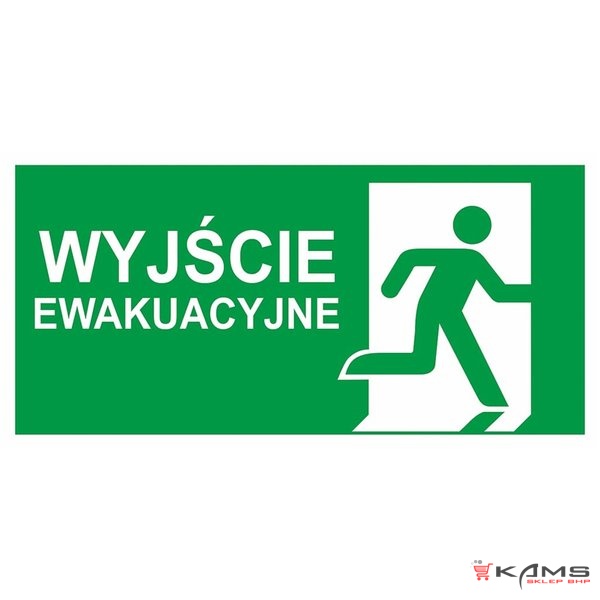 Z-E002-5 - Znak ewakuacyjny „Wyjście ewakuacyjne (łączone) lewe” - 150x300