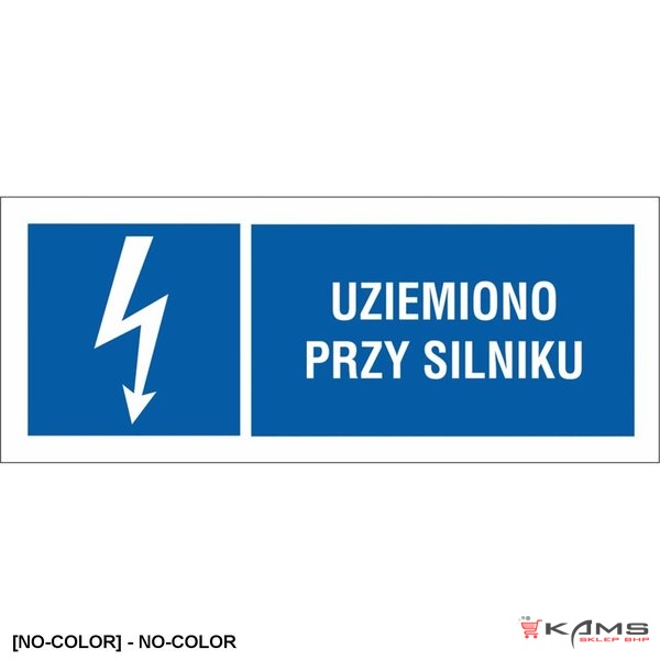 ZZ-11EIB - Znak elektryczny Uziemiono przy silniku. - 74X210