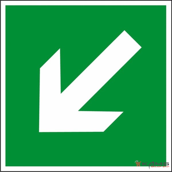 ZZ-12E - Znak ewakuacyjny Kierunek drogi ewakuacyjnej - 200x200-150x150