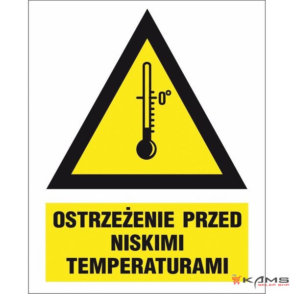 ZZ-12KN - Oznakowanie substancji chemicznych Ostrzeżenie przed niskimi temperaturami - 160x200