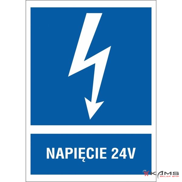 ZZ-13EIA - Znak elektryczny Napięcie 24V - 74X105-105X148