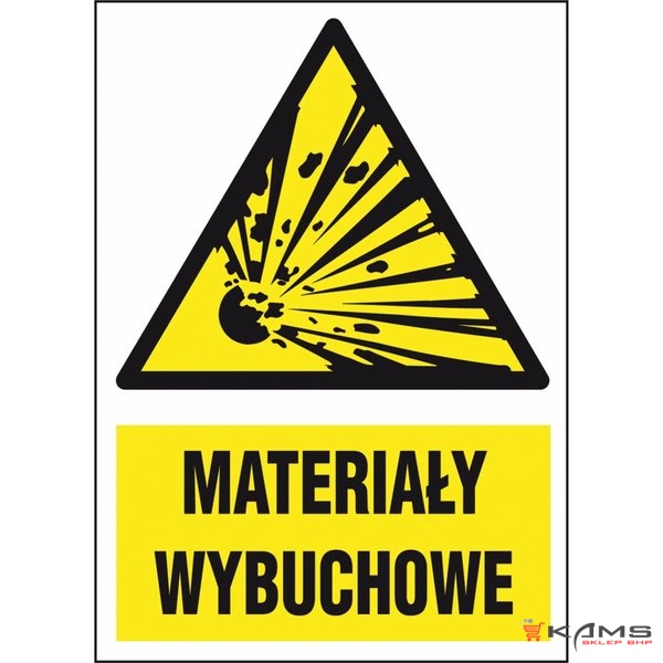 ZZ-16P-1 - Znak ochrony PPOŻ Materiały wybuchowe - 220x300