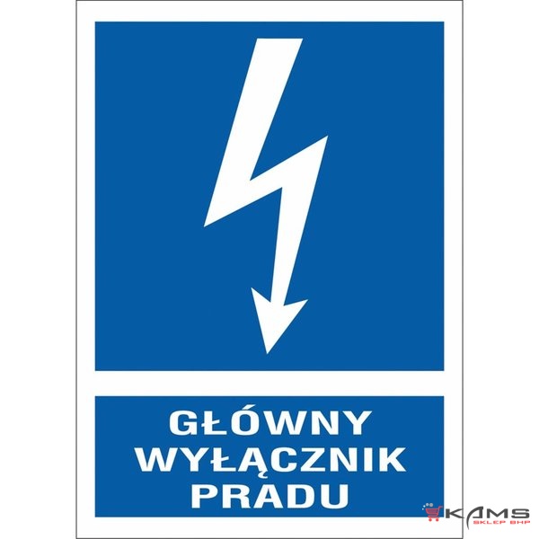 ZZ-20EIA - Znak elektryczny Główny wyłącznik prądu. - 105X148-74X105