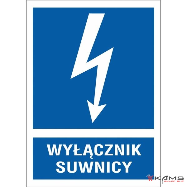 ZZ-23EIA - Znak elektryczny Wyłącznik suwnicy. - 52X74-105X148
