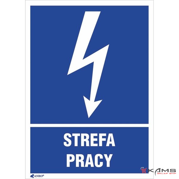 ZZ-24EIA - Znak elektryczny Strefa pracy. - 210x297-74x105