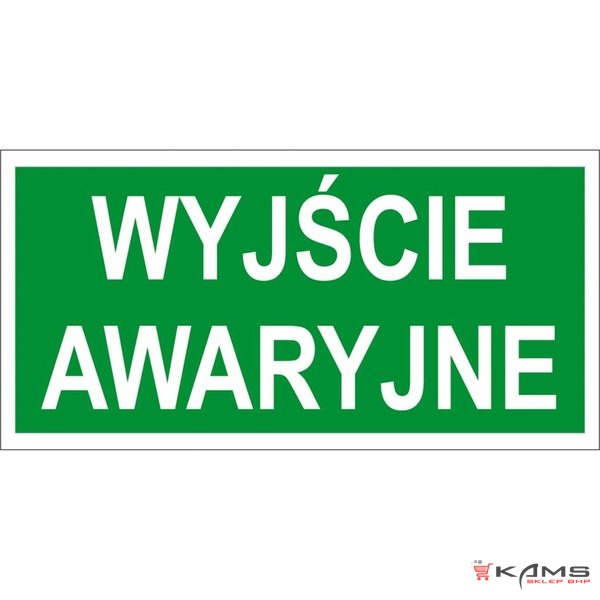 ZZ-33E - Znak ewakuacyjny Wyjście awaryjne - 150x300-200x400