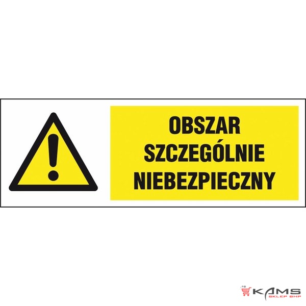 ZZ-3KL - Znak klęski żywiołowe Obszar szczególnie niebezpieczny - 100x300-150x450