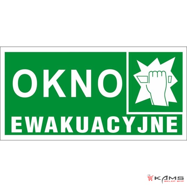 ZZ-41E - Znak ewakuacyjny Okno ewakuacyjne - 200x400-150x300
