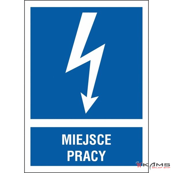 ZZ-5EIA - Znak elektryczny Miejsce pracy. - 210x297-105X148
