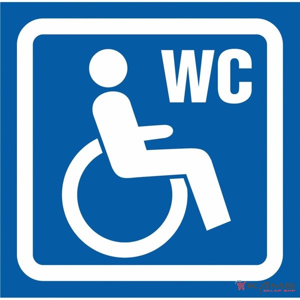 ZZ-60 - Znak Oznaczenie WC dla niepełnosprawnych - 150X150-100X100