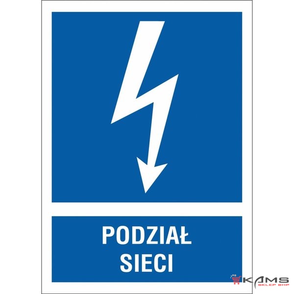 ZZ-9EIA - Znak elektryczny Podział sieci. - 148X210-74X105
