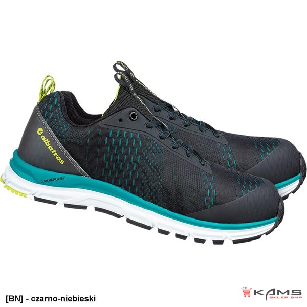 BRA-AER55-P - Półbuty bezpieczne AER55 IMPULSE BLUE ORANGE LOW S1P ESD HRO SRA. - 2 kolory - 36-47