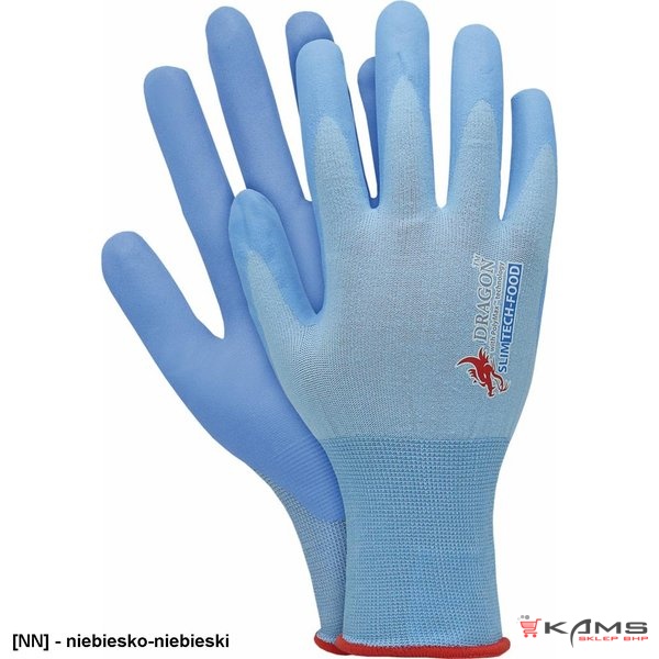 SLIMTECH-FOOD - Rękawice ochronne powlekane, zakończone ściągaczem - 6-11