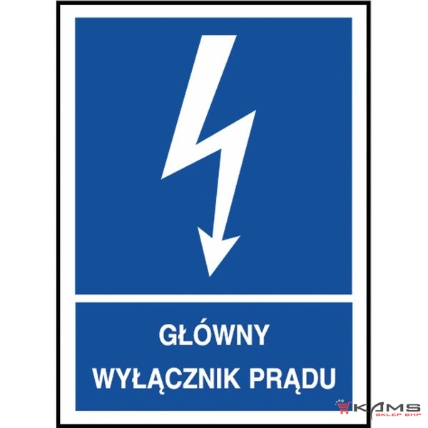 Z-20EIA - Znak elektryczny „Główny wyłącznik prądu” - 74x105