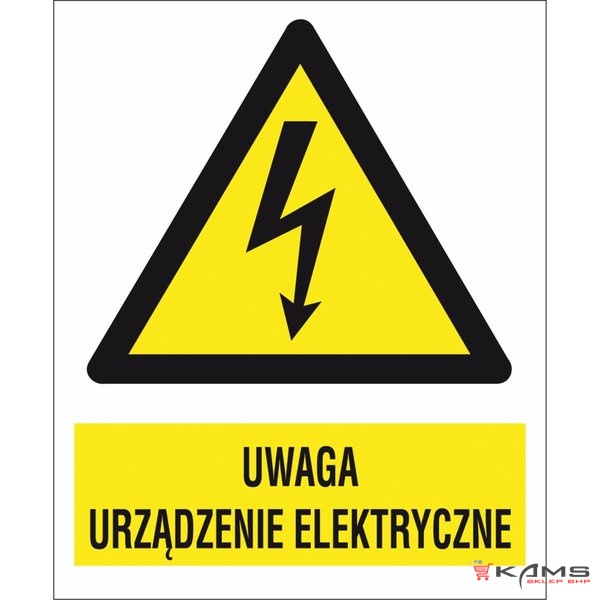 ZZ-10EOA - Znak elektryczny Uwaga urządzenie elektryczne. - 74X105-210x297