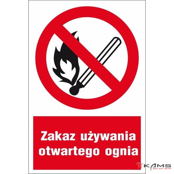 ZZ-11P-1 - Znak ochrony PPOŻ Zakaz używania otwartego ognia- Palenie tytoniu zabronione - 150x205-200x300