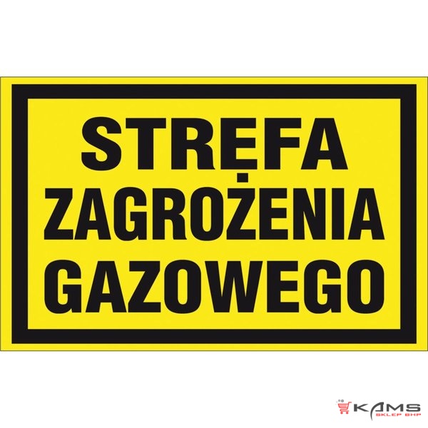 ZZ-15G - Znak gazowniczy Strefa zagrożenia gazowego - 250x350